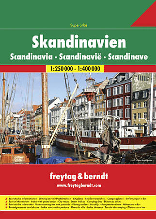 Scandinavia (Denmark, Norway, Sweden & Finland) Tourist Road ATLAS.