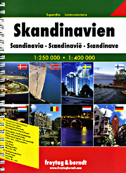 Scandinavia (Denmark, Norway, Sweden and Finland) Tourist Road ATLAS.