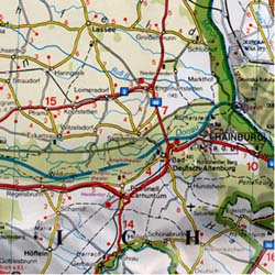 Slovakia Road and Shaded Relief Tourist Map.