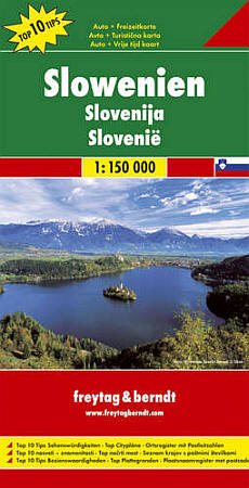 Slovenia Road and Shaded Relief Tourist Map.