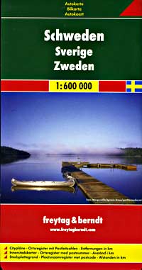 Sweden Road and Tourist Map.