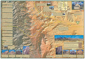 Red Rock Canyon Trail Road and Recreation Map, America.