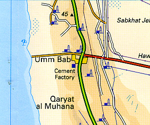 Qatar Road and Tourist Map.