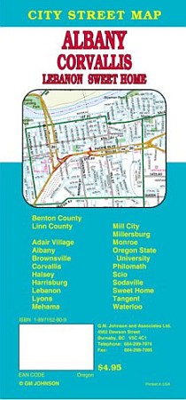 Albany, Americus, Tifton, Bainbridge Street Map, Georgia, America.