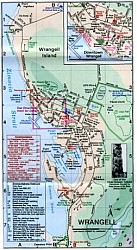 Alaska Southeast and the Inside Passage Travel Map.