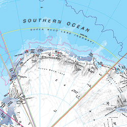 Antarctica WALL Map.