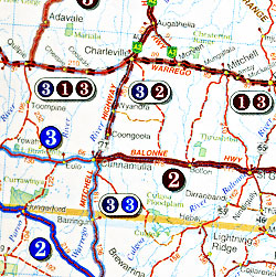 Australia's Outback Road and Tourist Map.