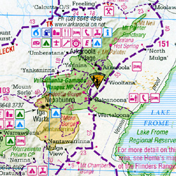 Central Australia Regional Road and Tourist Map, Australia.