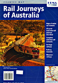 Australia Railway Tourist Map.