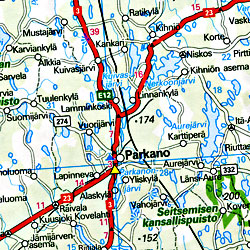 Sweden Road and Shaded Relief Tourist Map.