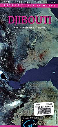 Djibouti Road and Physical Shaded Relief Map.