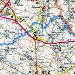 Laon and Arras Section Map.