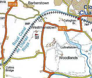 DUBLIN Area Motoring Map, Ireland.