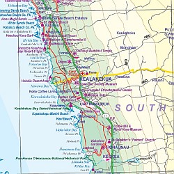 Hawaii & Honolulu Road and Tourist Map, America.