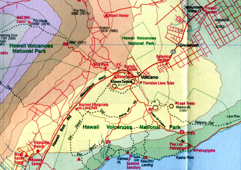 Hawaii: Hawaiian Islands, Road and Shaded Relief Tourist Map, America.