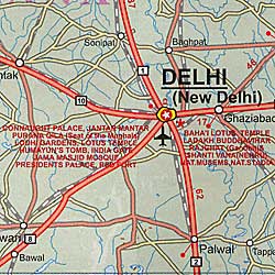 India Road and Travel Reference Road Map.