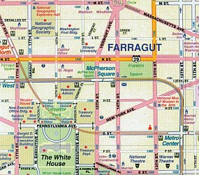 Washington, D.C and Eastern Corridor Road and Physical Travel Reference Map America.