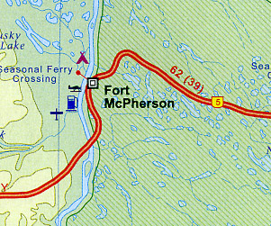 Yukon Territory Road and Physical Travel Reference Map, Canada.