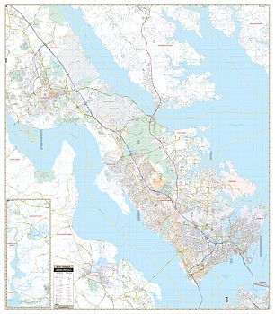 Virginia Peninsula WALL Map.