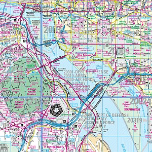 Washington, DC Metro Wall Map, America.