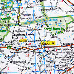 Austria Road and Shaded Relief Tourist Map.