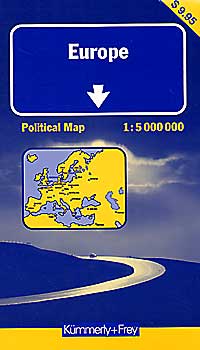 Europe "POLITICAL" Tourist Map.