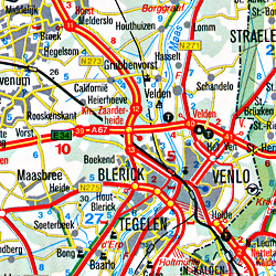 Netherlands Road and Tourist Map.