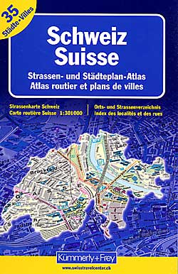 Switzerland Tourist Road ATLAS and City ATLAS combination.