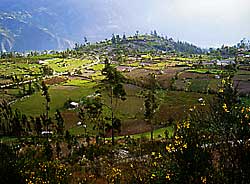 Cordillera, Blanca and Huayhuash, Road and Recreation Map, Peru.