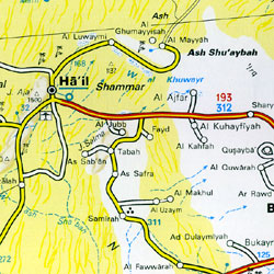 Africa Northeast and Arabia Road and Tourist Map.