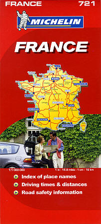 Michelin France Road Map, Travel, Tourist, Detailed, Street.