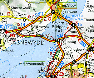 Wales, The Midlands and South West England #503 Regional Road and Tourist Map.