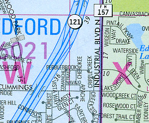 DALLAS and FT Worth "Metroplex" Street ATLAS, Texas, America.