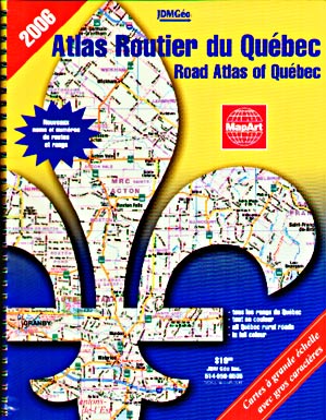 MapArt Quebec Province Road Atlas, Canada. Travel, Tourist, Detailed.