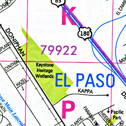 El Paso Street ATLAS, Texas, America.