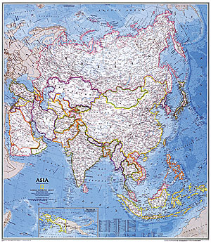 Asia WALL Map.