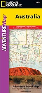 Australia Adventure Road and Tourist Map.