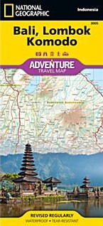 Bali, Lombok, and Komodo Adventure Road Map, Indonesia.