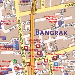 BANGKOK "Destination" Map Thailand.