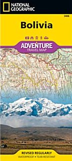 Bolivia Adventure Road and Tourist Map.