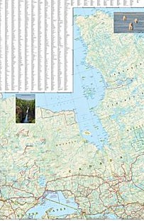 Canada Central Adventure Road and Tourist Map.