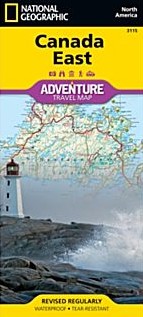 Canada, East, Adventure Road and Tourist Map,Canada.