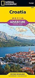 Croatia Adventure Road and Tourist Map.