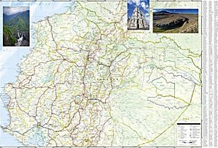 Ecuador and Galapagos Adventure Road and Tourist Map.