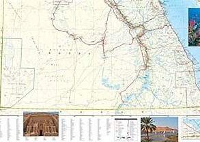 Egypt Adventure Road and Tourist Map.