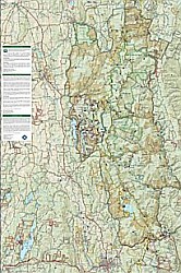 Green Mountains National Forest, Moosalamoo NRA / Rutland, Road and Topographic Map.