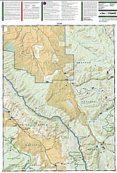 Green Mountain Reservoir and Ute Pass, Road and Recreation Map, Colorado, America.