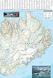 Iceland Adventure Road and Tourist Map.