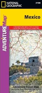 Mexico Adventure Road and Tourist Map.