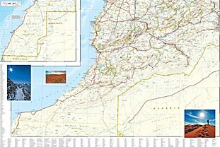 Morocco Adventure Road and Tourist Map.